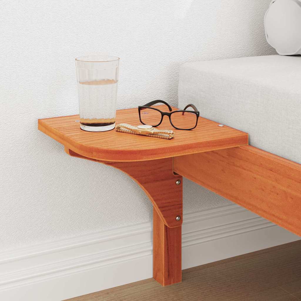 Bed Frame with Bedside Tables Brown 80 x 200 cm Wax brown