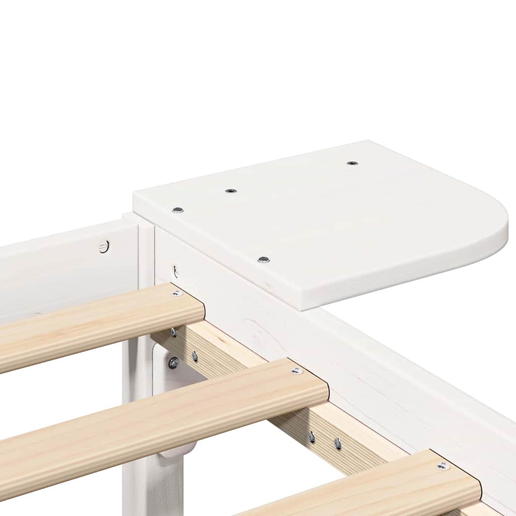 Bed Frame with Bedside Tables White 90 x 190 cm White
