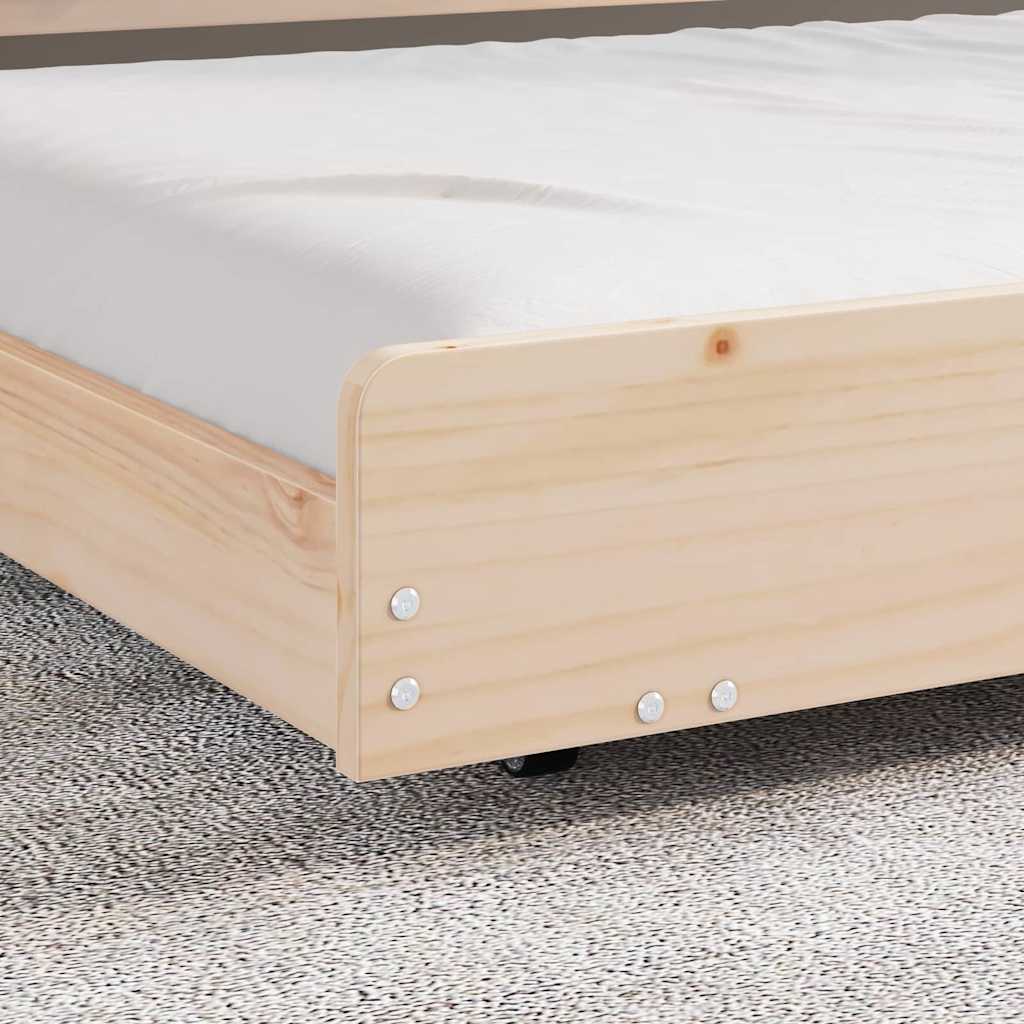 Bed Frame Brown 100 x 200 cm Solid Pine wood