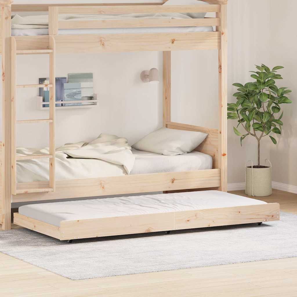 Bed Frame Brown 100 x 200 cm Solid Pine wood