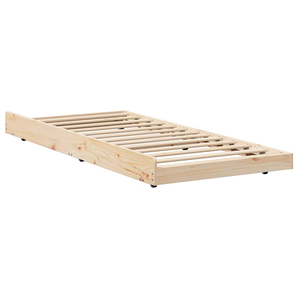 Bed Frame Brown 100 x 200 cm Solid Pine wood