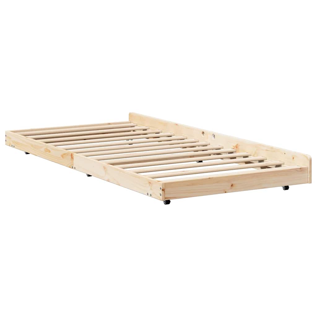Bed Frame Brown 100 x 200 cm Solid Pine wood
