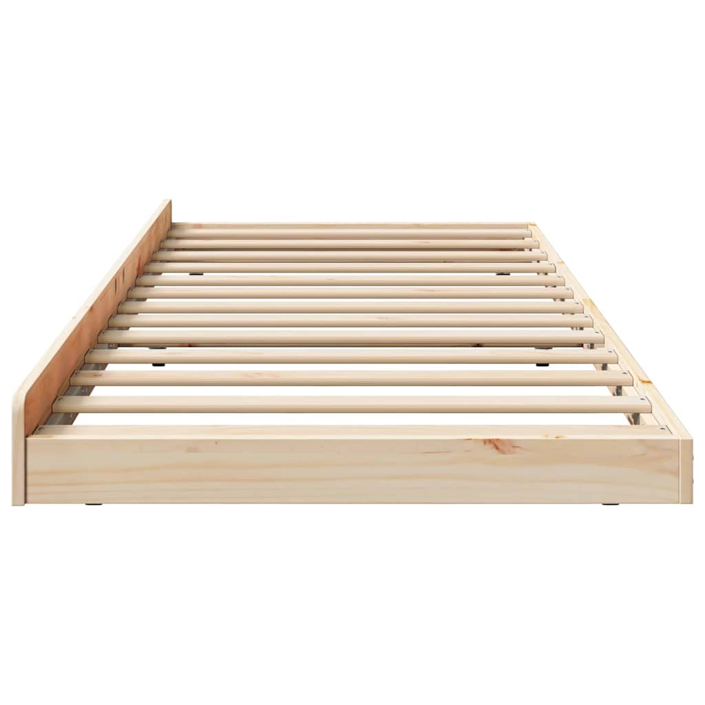 Bed Frame Brown 100 x 200 cm Solid Pine wood