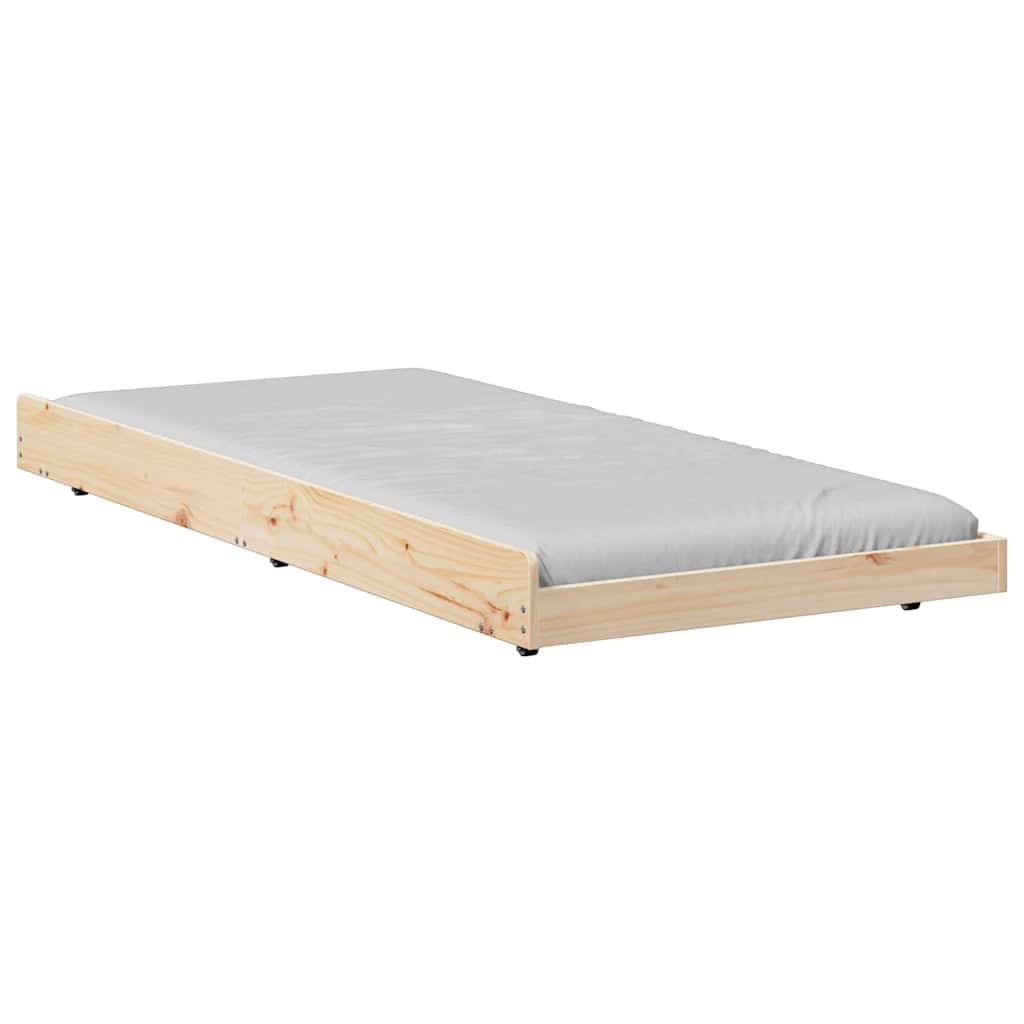 Bed Frame Brown 100 x 200 cm Solid Pine wood