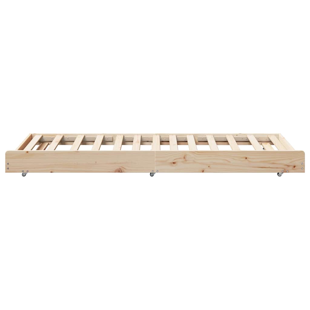 Bed Frame Brown 100 x 200 cm Solid Pine wood