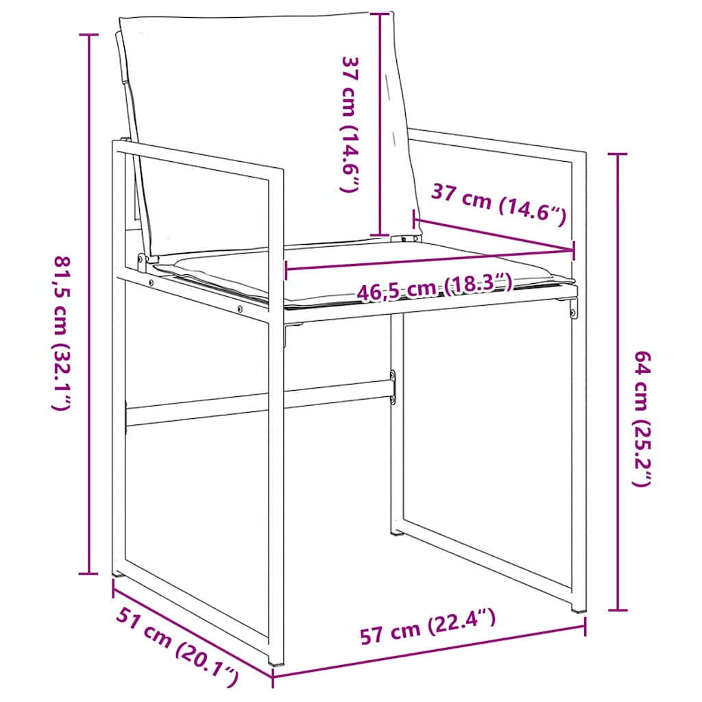 Garden Dining Set Folding Manual 5 pcs Black 140 x 70 x 73 cm