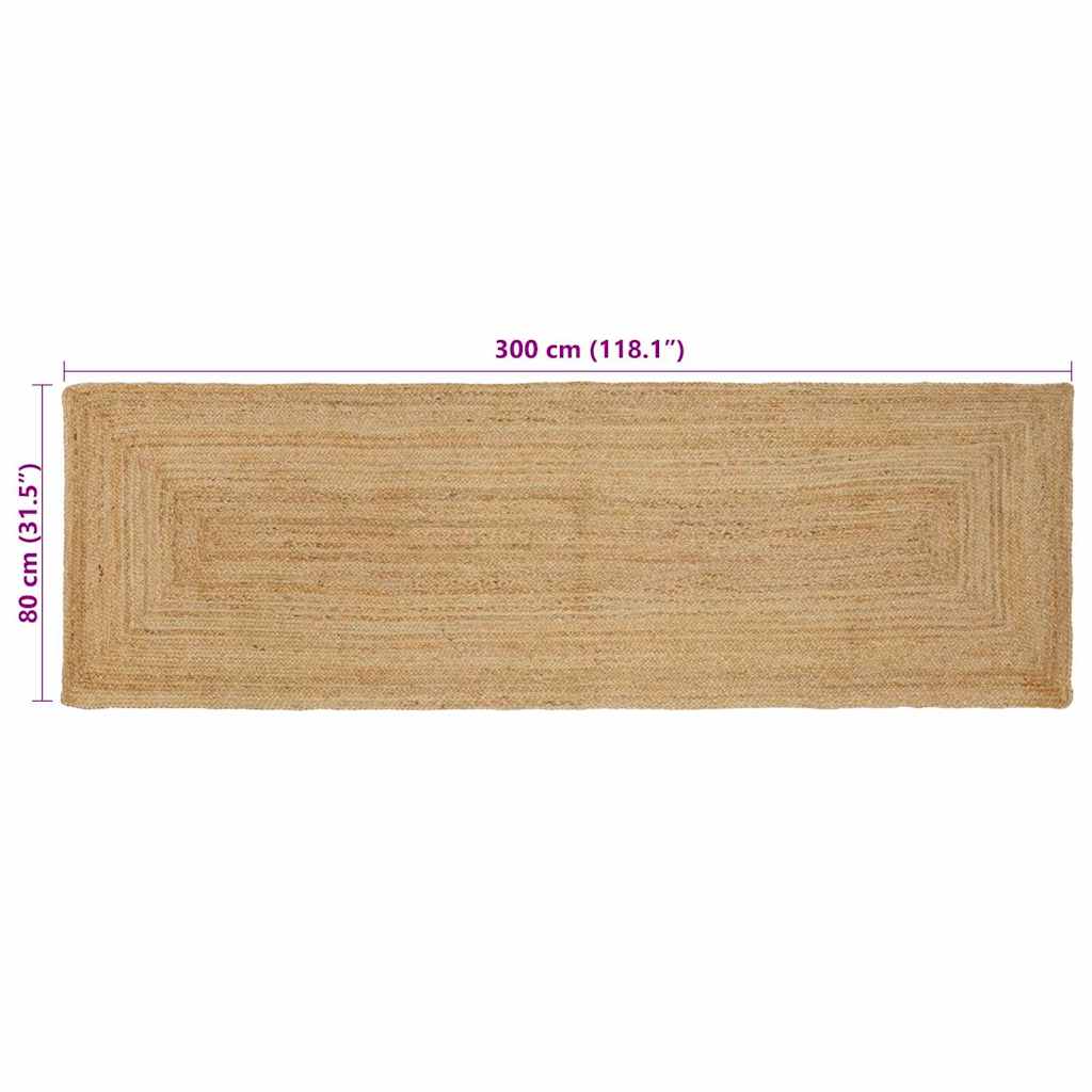 Area Rug Beige 80 x 300 cm Jute