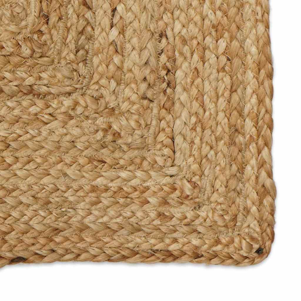 Area Rug Beige 160 x 160 cm Jute