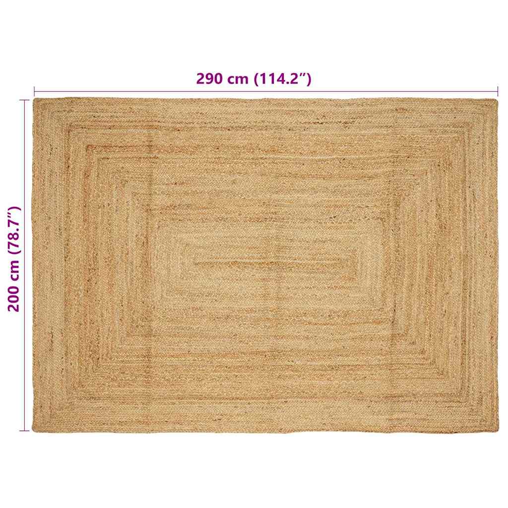 Area Rug Beige 200 x 290 cm Jute