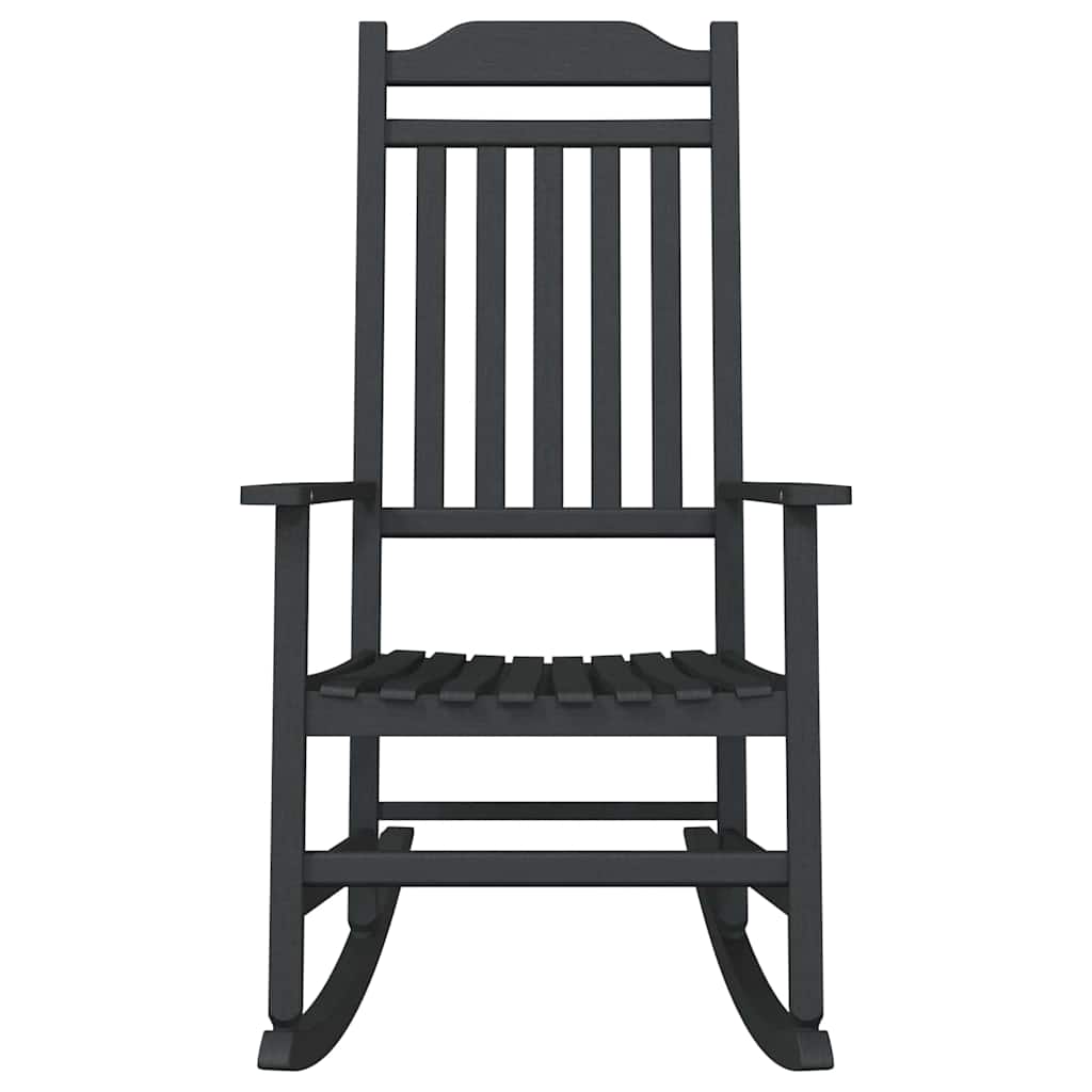 Rocking Chair Black 65 x 84 x 114 cm Polyethylene