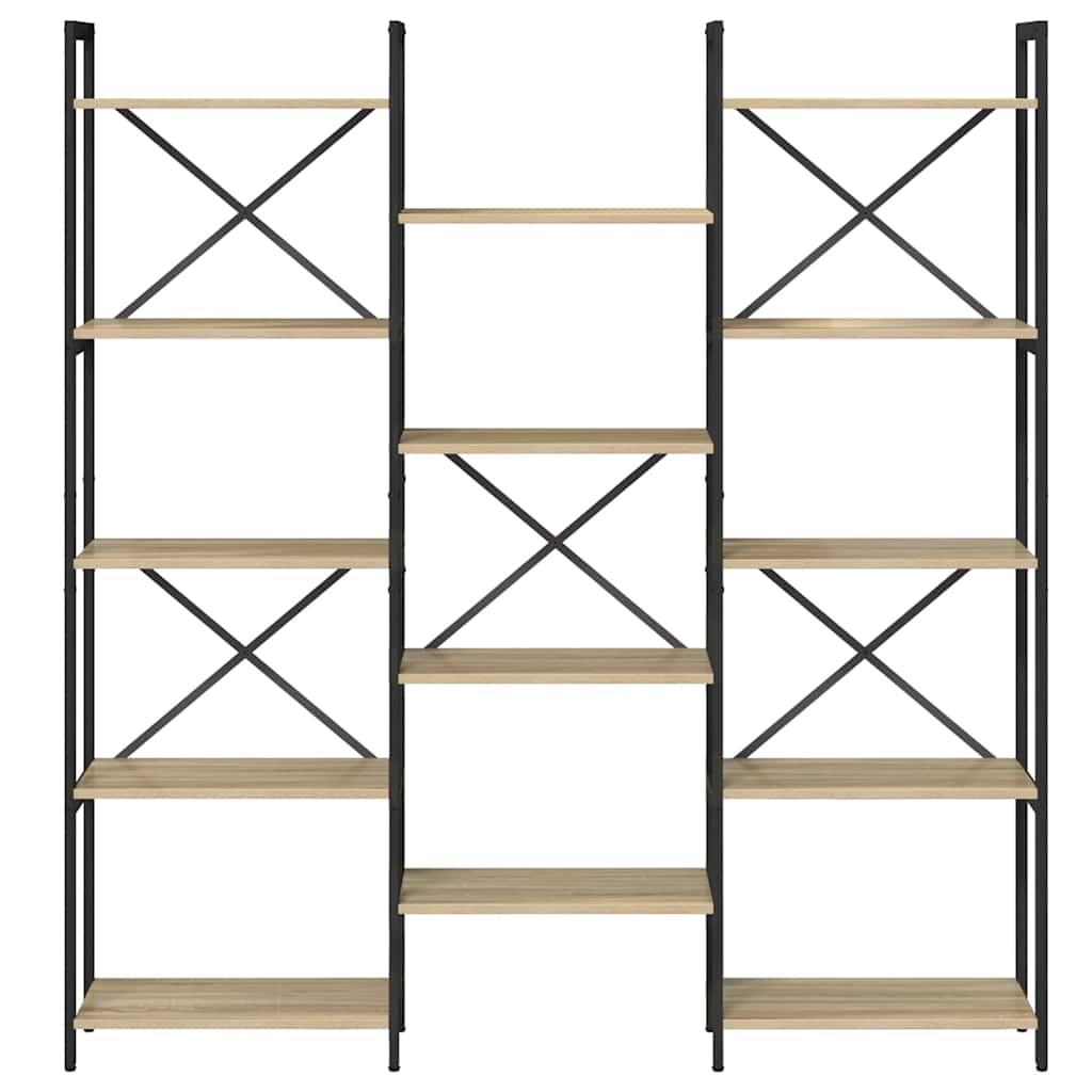 Bookshelf Sonoma oak 156 x 25 x 167.5 cm Engineered wood