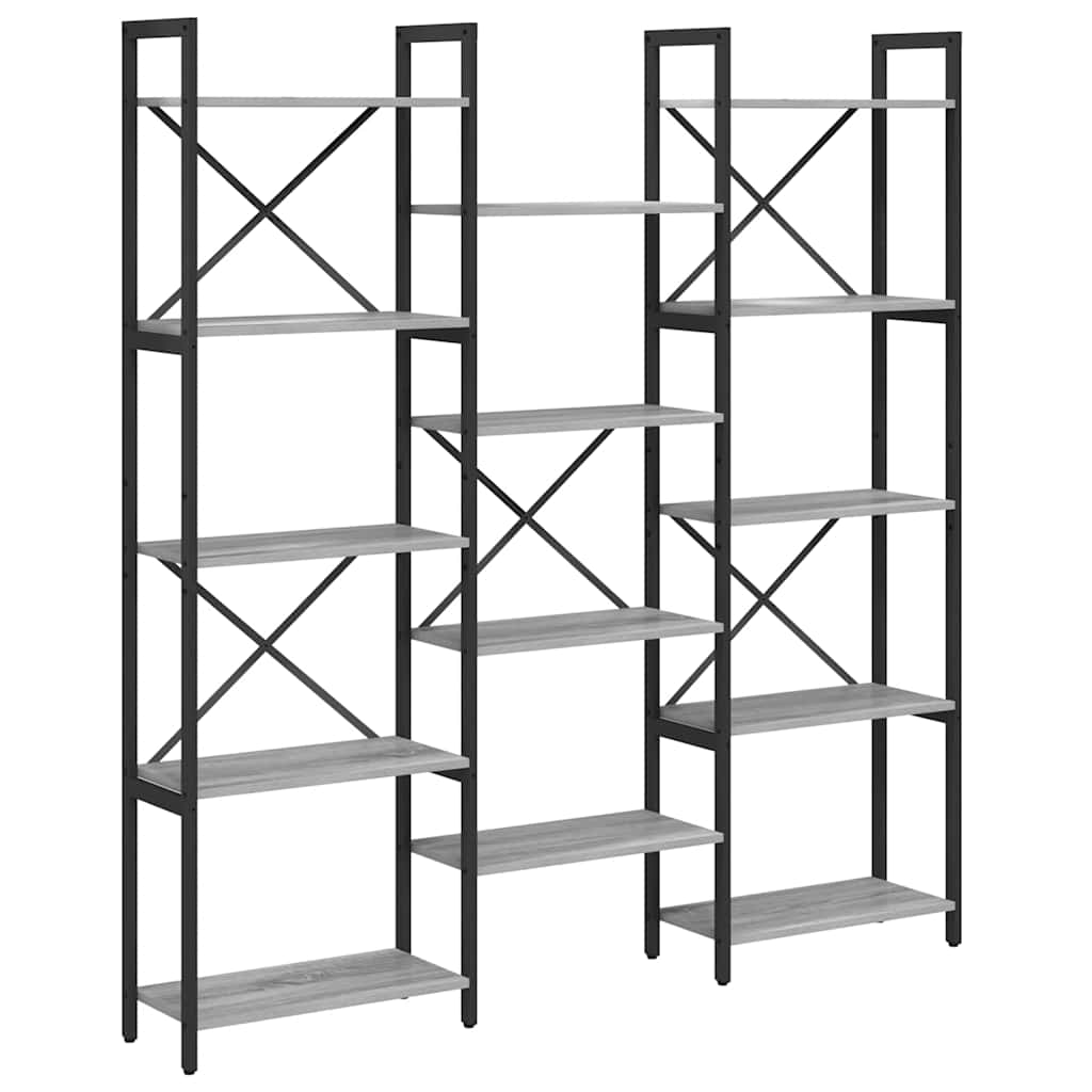 Bookshelf Grey sonoma 156 x 25 x 167.5 cm Engineered wood