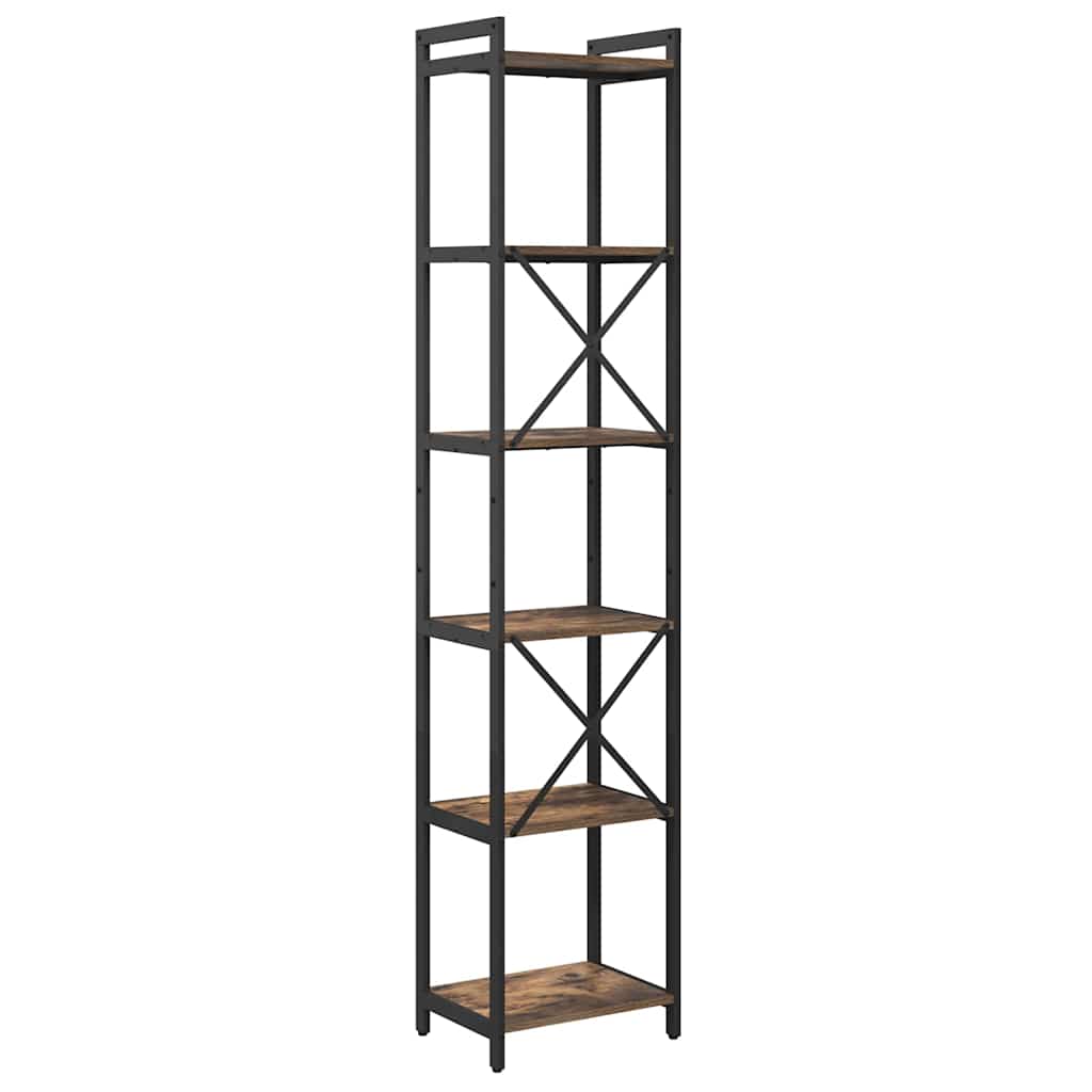 Bookcase Smoked oak 40 x 30 x 188 cm Engineered wood