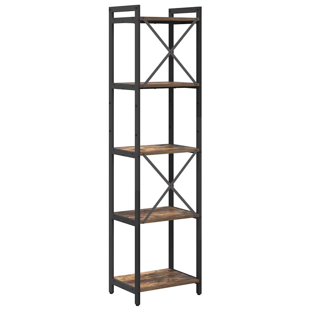 Bookcase Smoked oak 40 x 30 x 153 cm Engineered wood