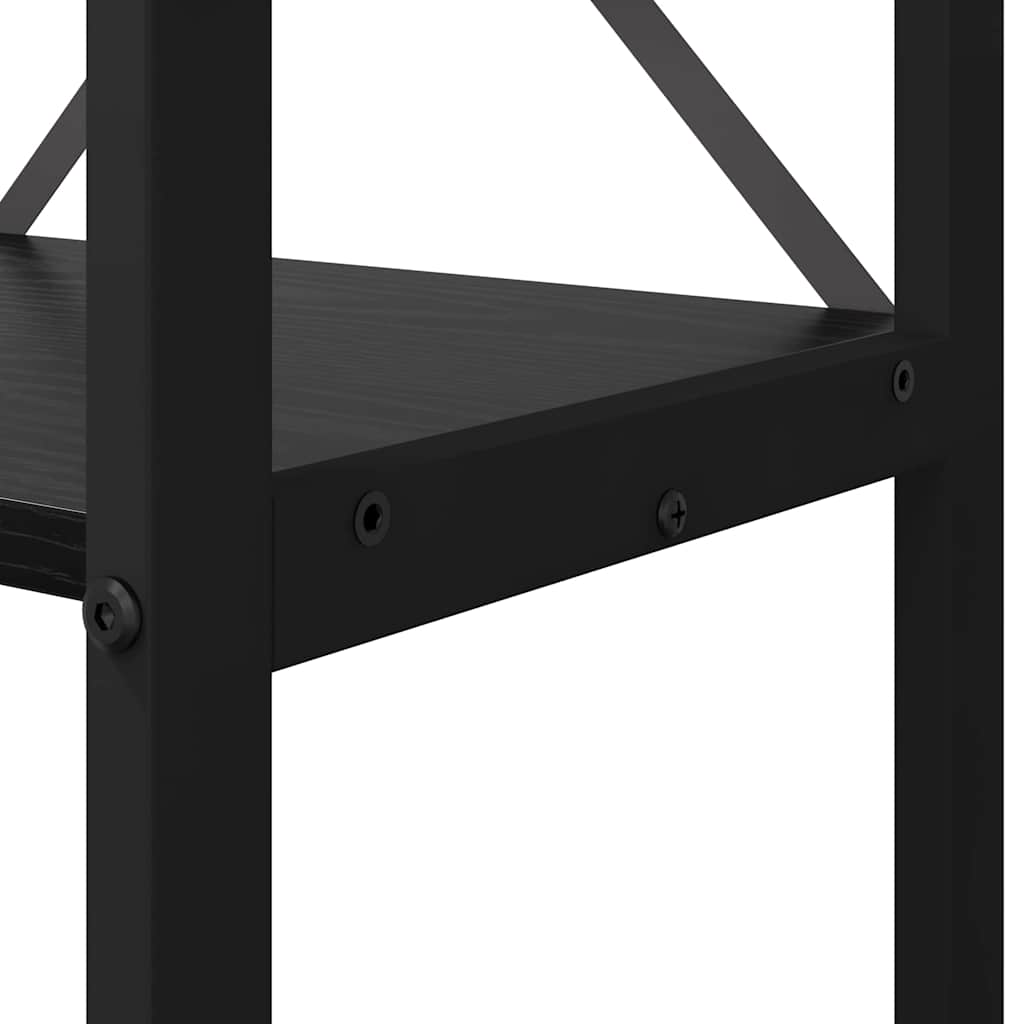 Bookcase Black oak 40 x 30 x 118 cm Engineered wood