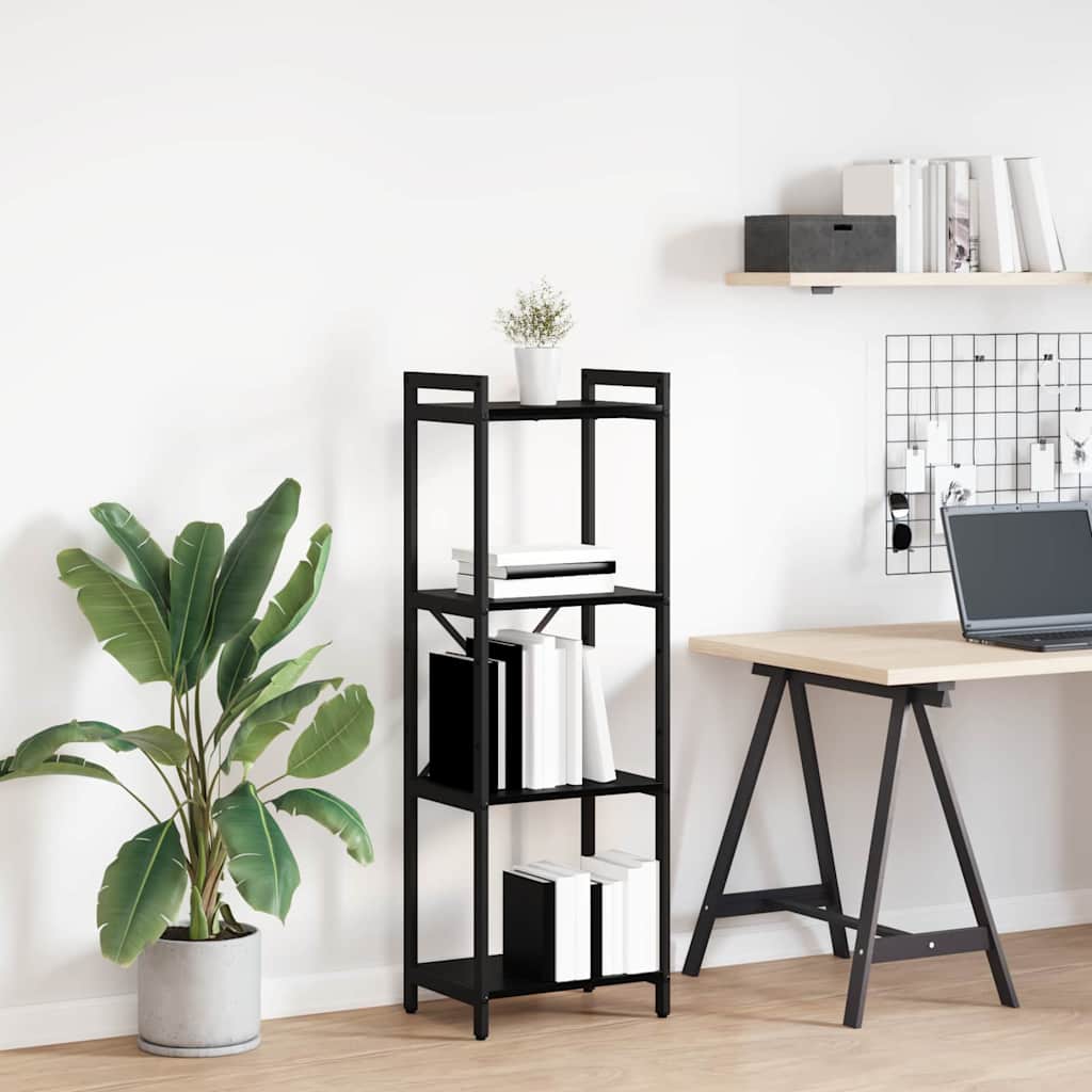 Bookcase Black oak 40 x 30 x 118 cm Engineered wood