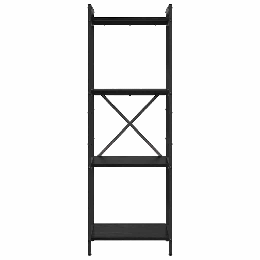 Bookcase Black oak 40 x 30 x 118 cm Engineered wood