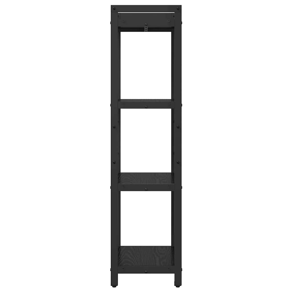 Bookcase Black oak 40 x 30 x 118 cm Engineered wood