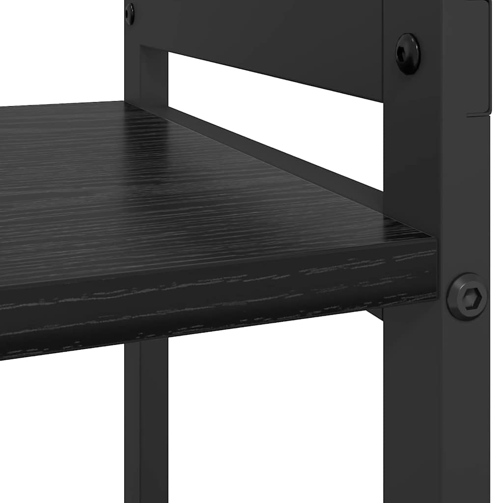 Bookcase Black oak 40 x 30 x 48.5 cm Engineered wood