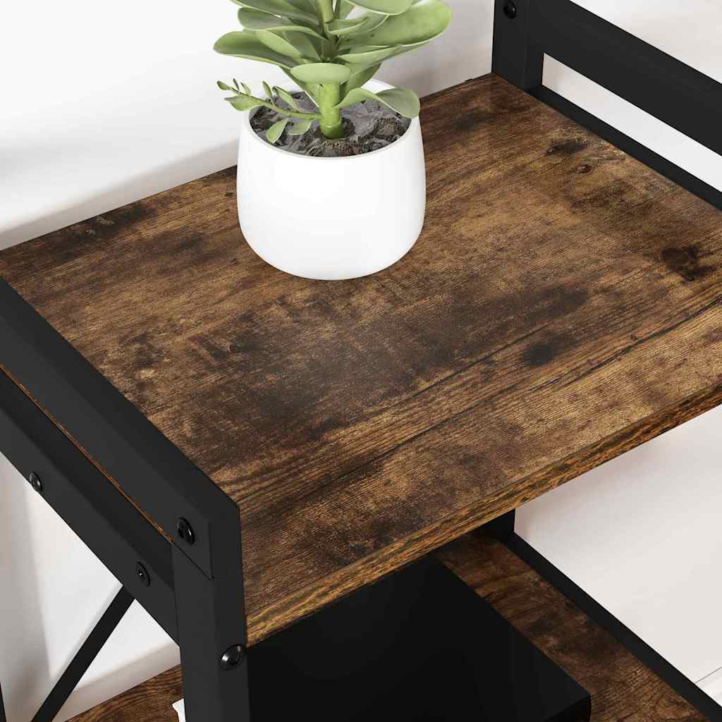 Bookcase Smoked oak 40 x 30 x 48.5 cm Engineered wood