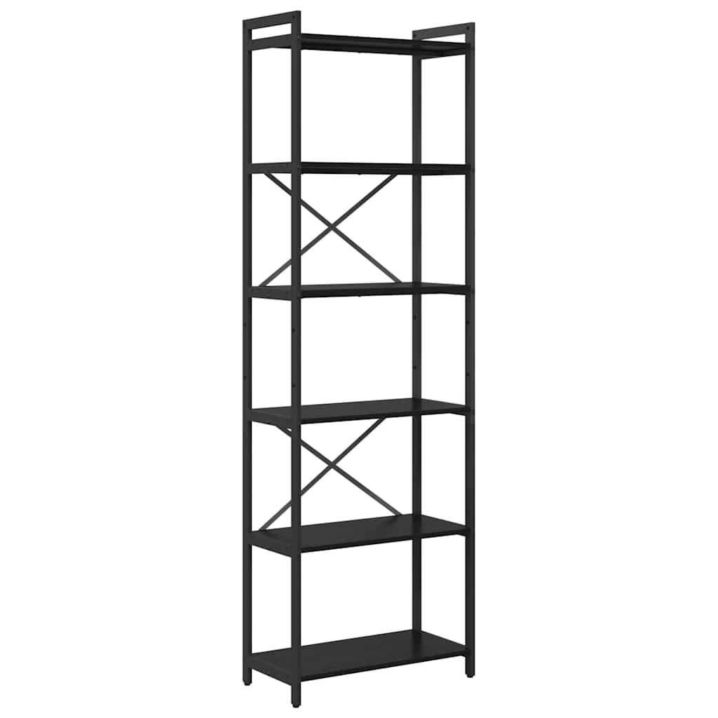 Bookcase Black oak 60 x 30 x 188 cm Engineered wood