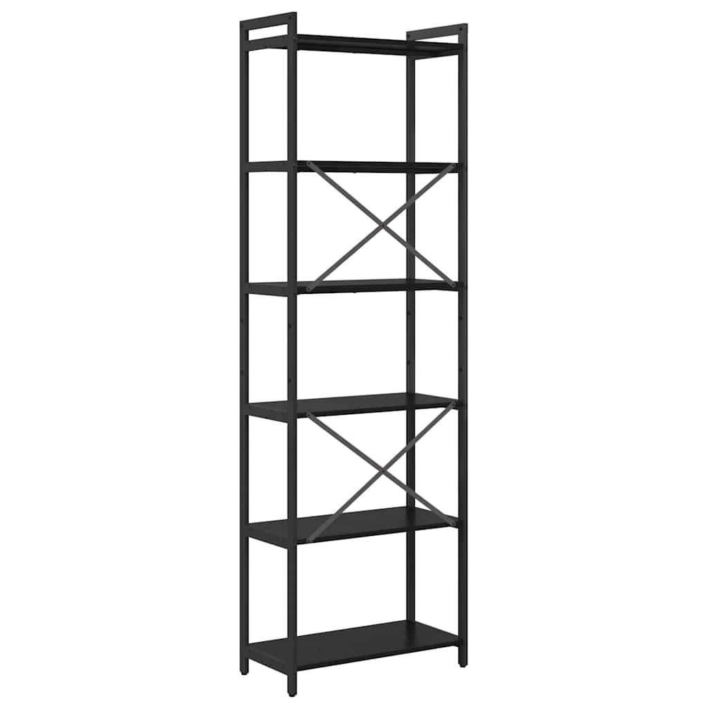 Bookcase Black oak 60 x 30 x 188 cm Engineered wood