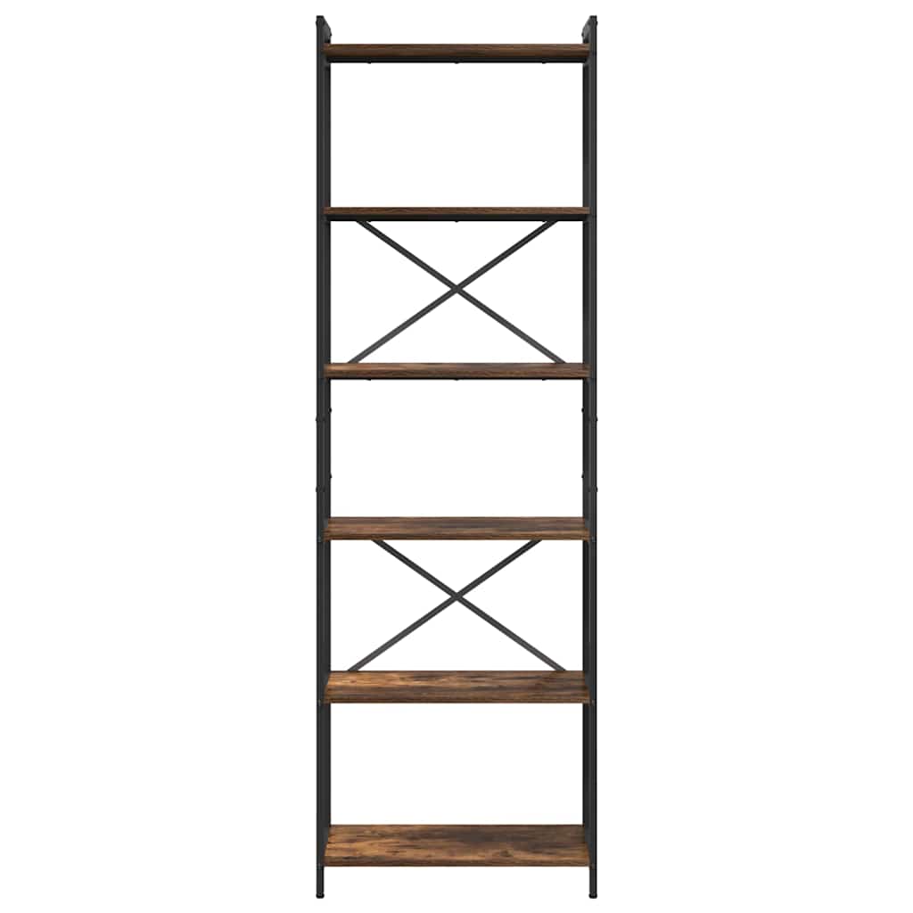 Bookcase Smoked oak 60 x 30 x 188 cm Engineered wood