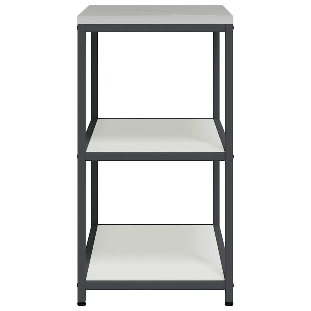 Kitchen Storage Shelf with Shelf with Storage White Steel