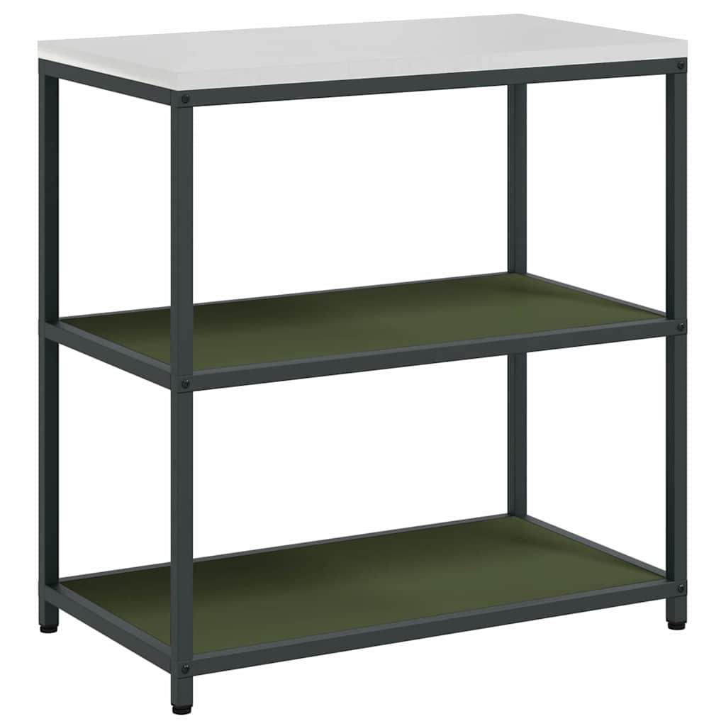 Kitchen Storage Shelf with Shelf with Storage Olive green Steel