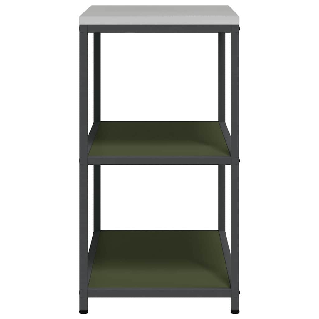Kitchen Storage Shelf with Shelf with Storage Olive green Steel