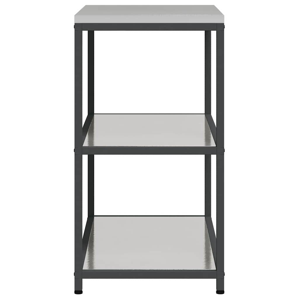 Kitchen Storage Shelf with Shelf Silver Stainless steel