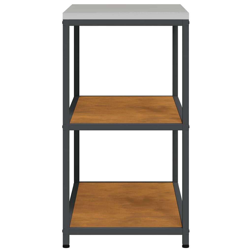 Kitchen Storage Shelf with Shelf Rusty Weathering steel