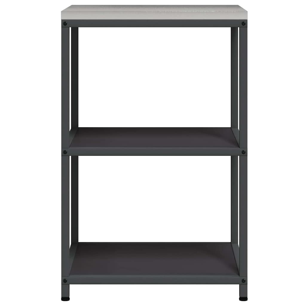 Kitchen Storage Shelf with Shelf with Storage Black Steel