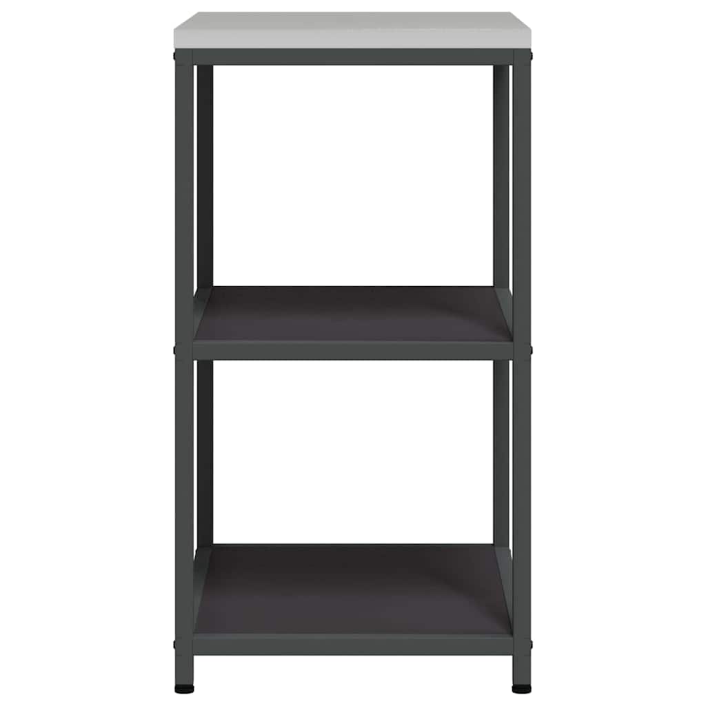 Kitchen Storage Shelf with Shelf with Storage Black Steel