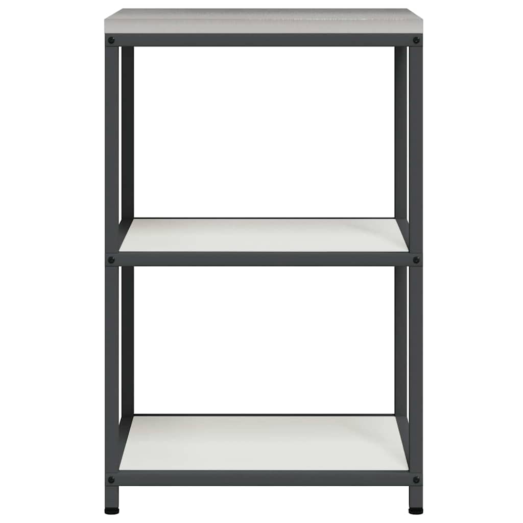 Kitchen Storage Shelf with Shelf with Storage White Steel