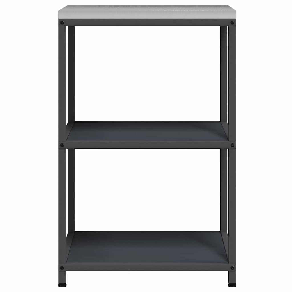Kitchen Storage Shelf with Shelf with Storage Anthracite Steel