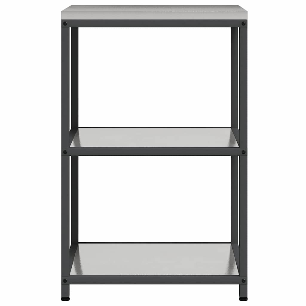 Kitchen Storage Shelf with Shelf Silver Stainless steel