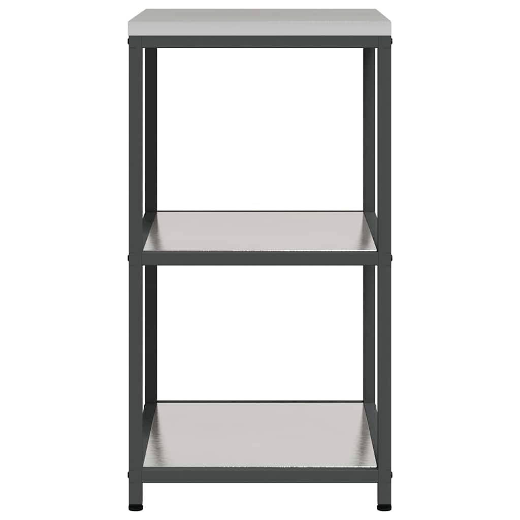 Kitchen Storage Shelf with Shelf Silver Stainless steel