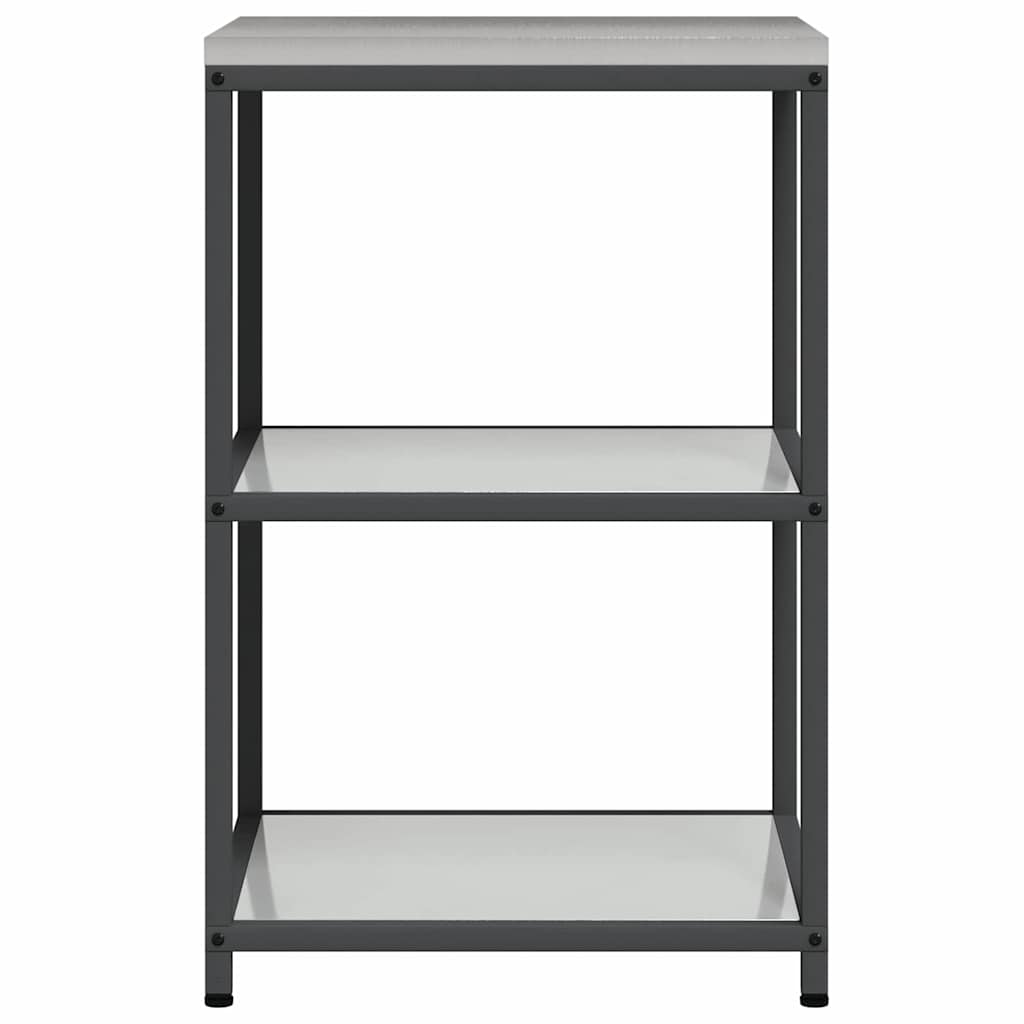 Kitchen Storage Shelf with Shelf Silver Galvanised steel