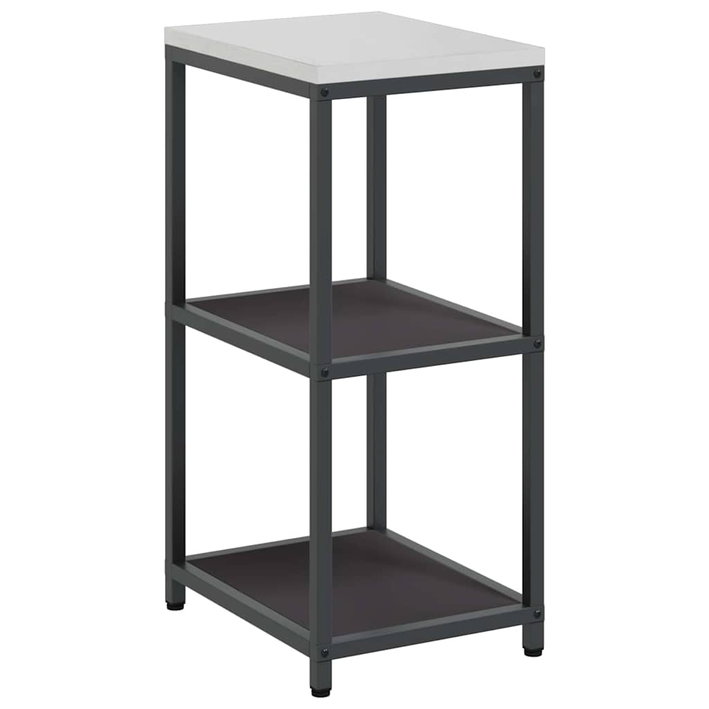 Kitchen Storage Shelf with Shelf with Storage Black Steel