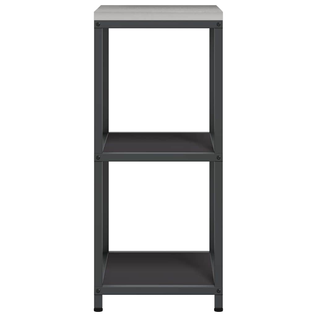 Kitchen Storage Shelf with Shelf with Storage Black Steel