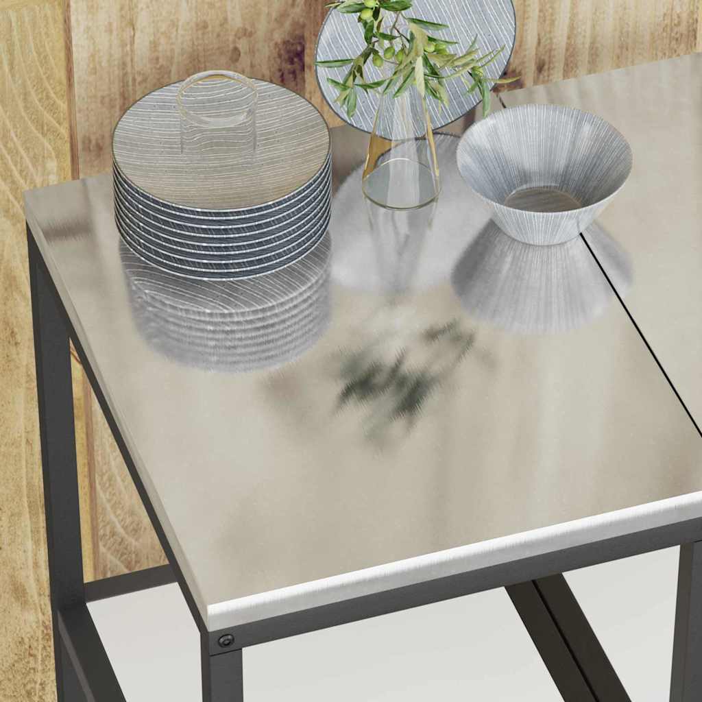 Kitchen Storage Shelf with Shelf with Storage White Steel