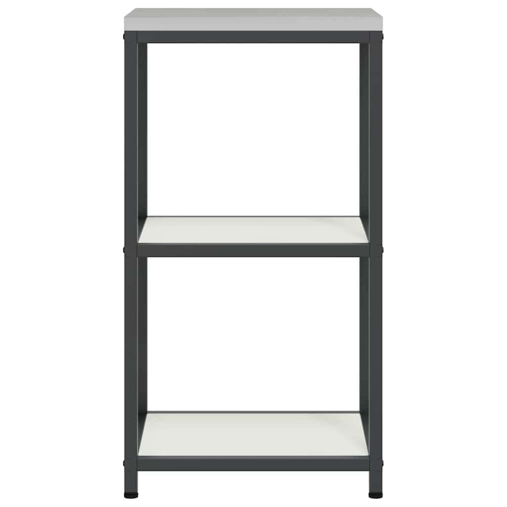 Kitchen Storage Shelf with Shelf with Storage White Steel
