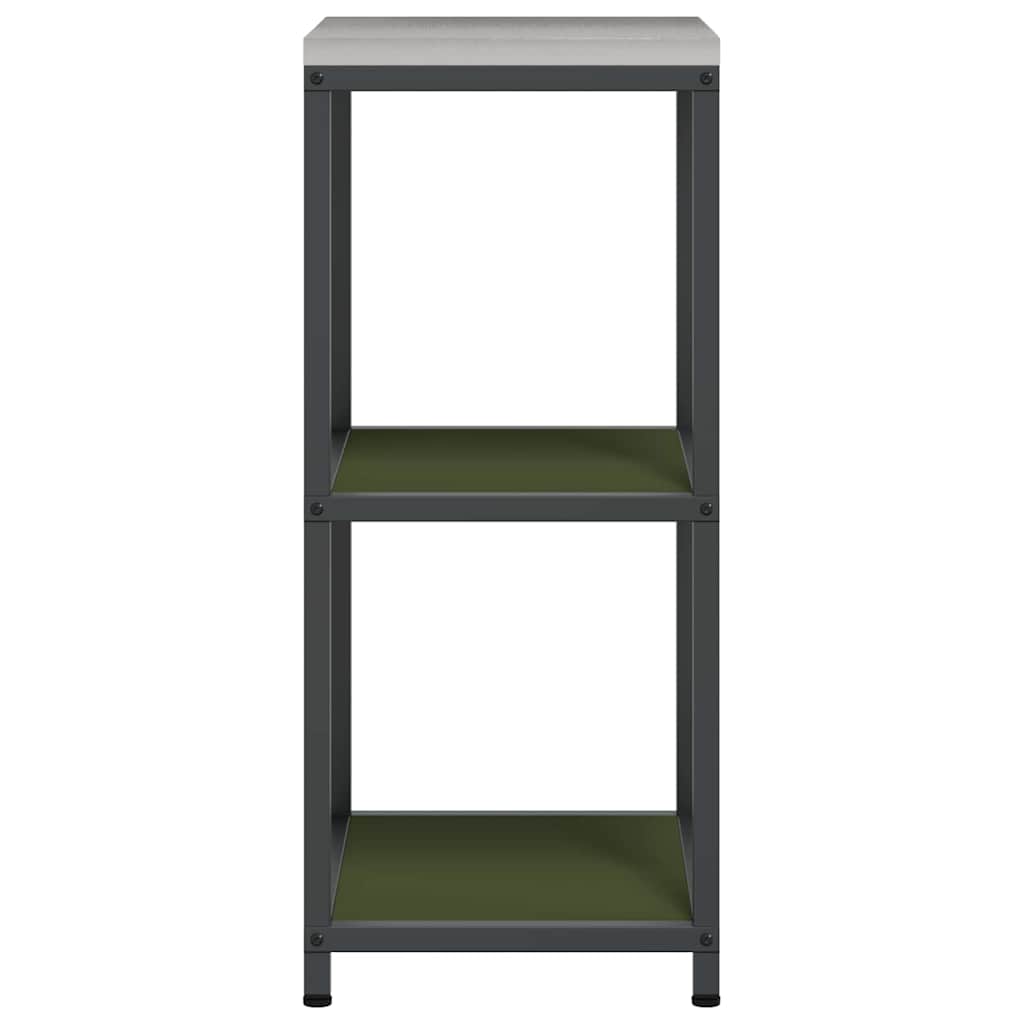 Kitchen Storage Shelf with Shelf with Storage Olive green Steel