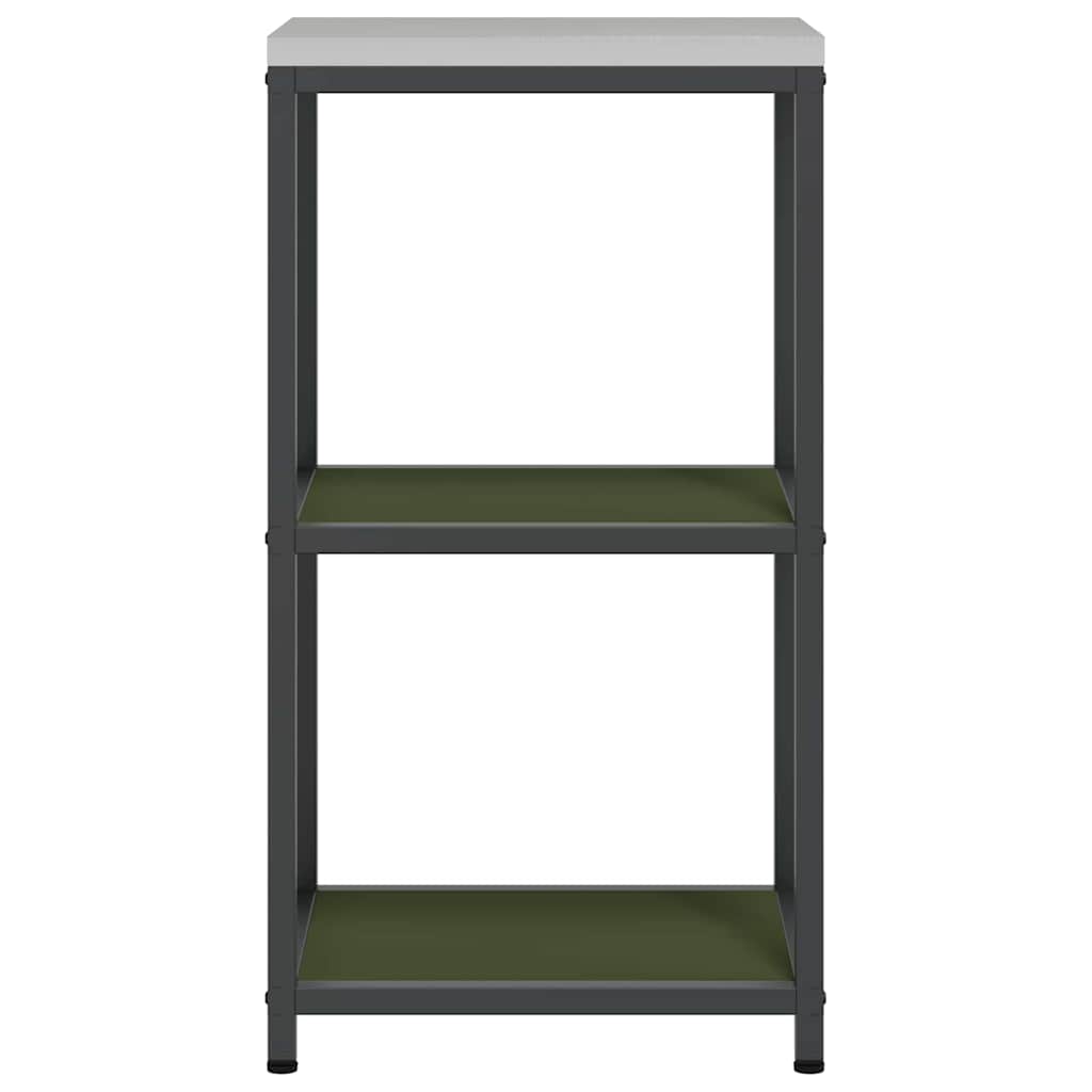 Kitchen Storage Shelf with Shelf with Storage Olive green Steel