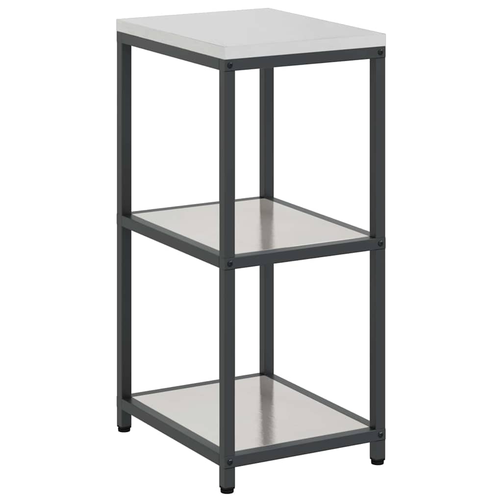 Kitchen Storage Shelf with Shelf Silver Stainless steel