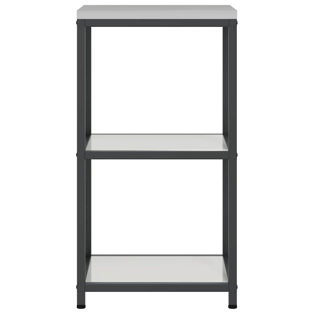 Kitchen Storage Shelf with Shelf Silver Galvanised steel