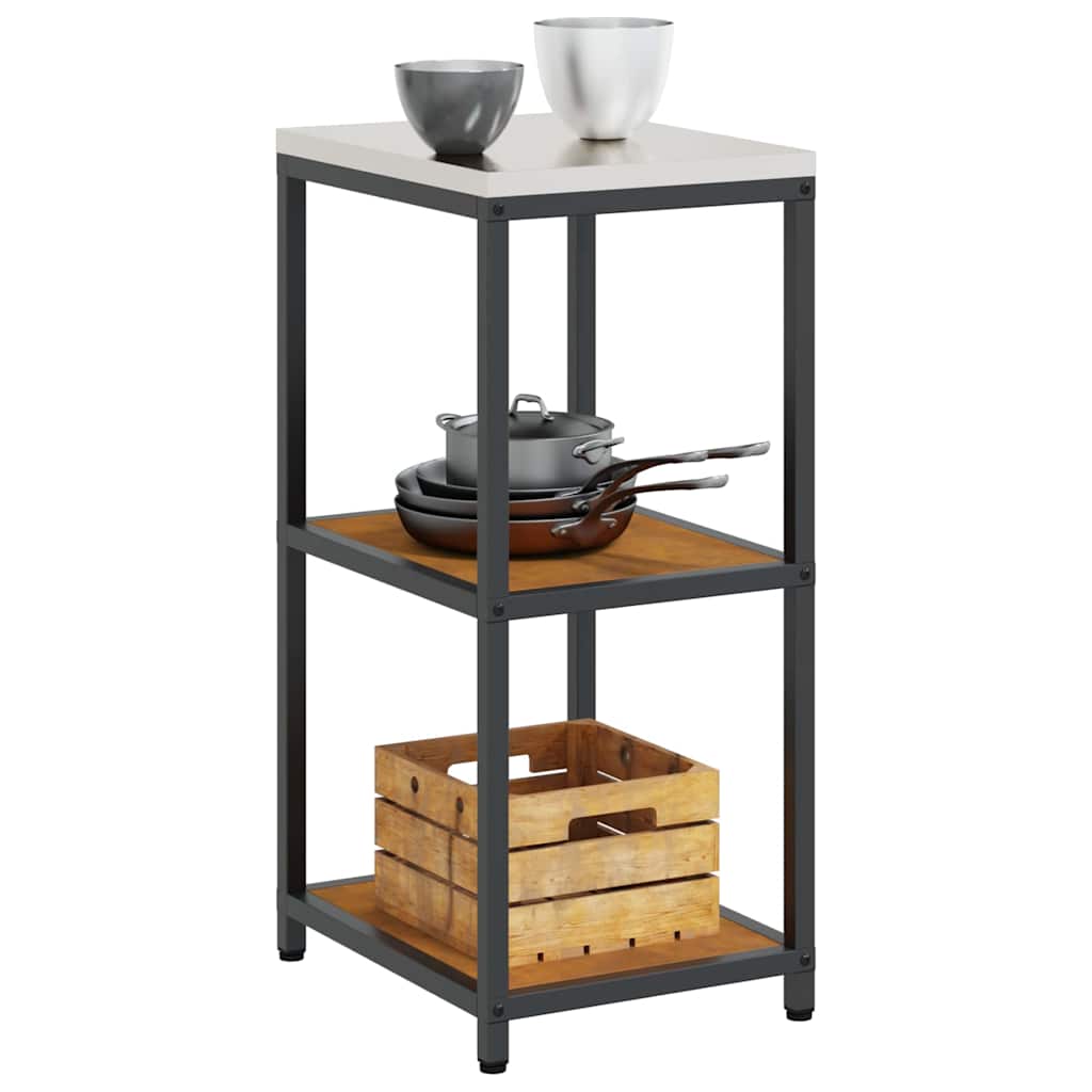 Kitchen Storage Shelf with Shelf Rusty Weathering steel