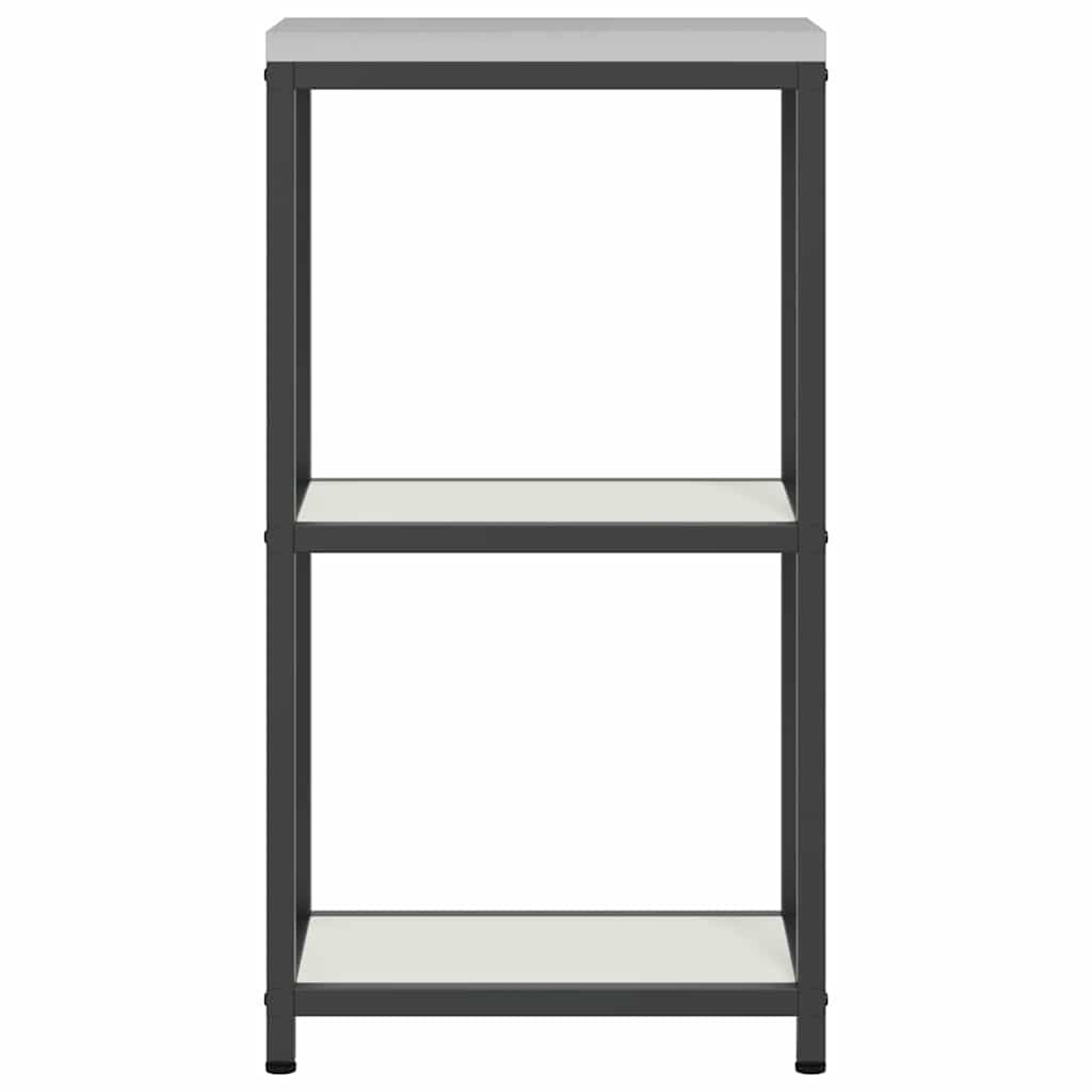 Kitchen Storage Shelf with Shelf with Storage White Steel