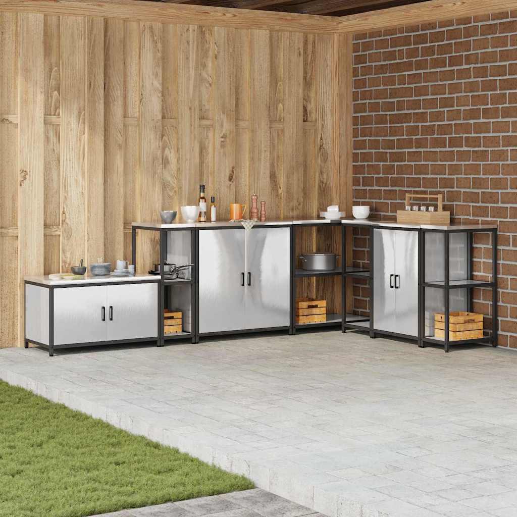 Kitchen Storage Shelf with Shelf Silver Stainless steel